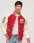 Red And White Varsity Jacket Mens