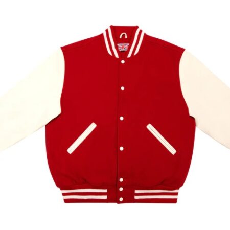 White Red Varsity Jacket