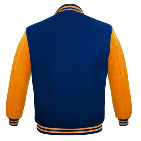 yellow blue varsity jacket