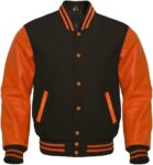 Orange And Black Varsity Jacket