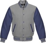 Blue And Grey Varsity Jacket