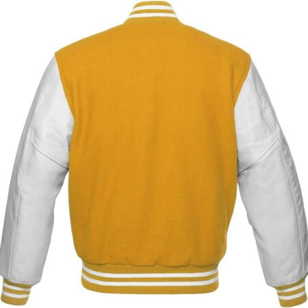 White And Gold Varsity Jacket