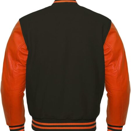 Orange And Black Varsity Jacket