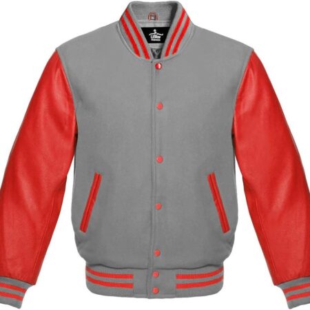 Red And Gray Varsity Jacket