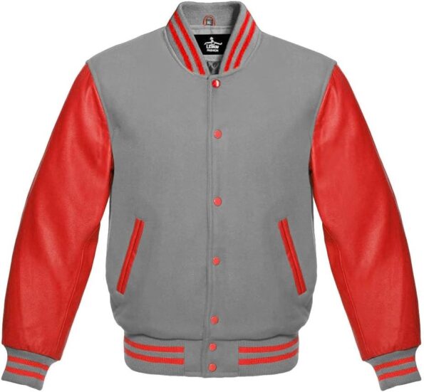 Red And Gray Varsity Jacket