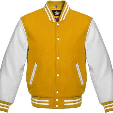 White And Gold Varsity Jacket