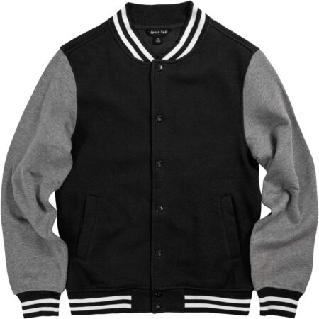 Varsity Jacket Black And Gray