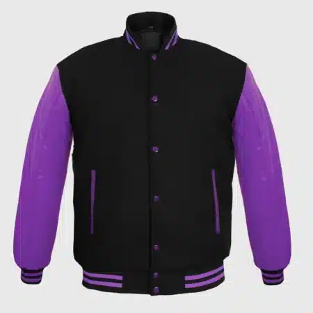 Purple And Black Varsity Jacket