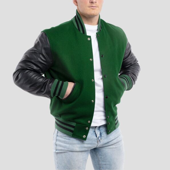 black green varsity jacket