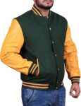 Green Yellow Varsity Jacket