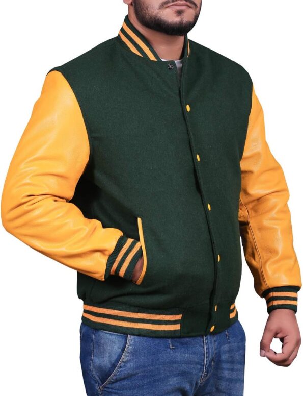 Green Yellow Varsity Jacket