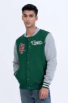 Green Varsity Jacket For Men