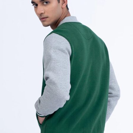 Green Varsity Jacket For Men