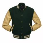 Leather Varsity Letterman Jacket 2