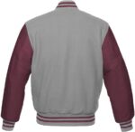 Maroon And Gray Varsity Jacket