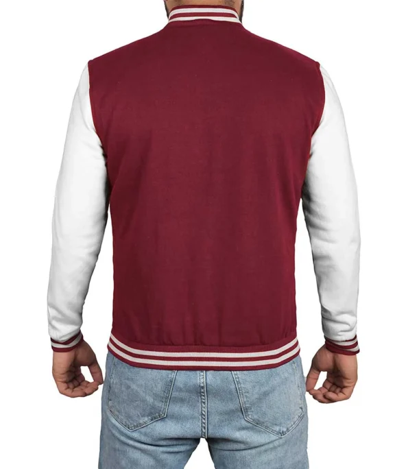 Maroon And White Varsity Jacket