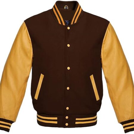 Maroon Gold Varsity Jacket