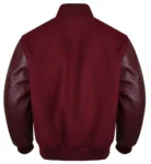 Maroon Varsity Jacket Leather Sleeves.