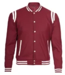 Maroon Varsity Jacket Men