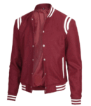 Maroon Varsity Jacket Men