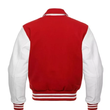 Mens Red Letterman Jacket