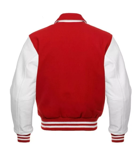 Mens Red Letterman Jacket