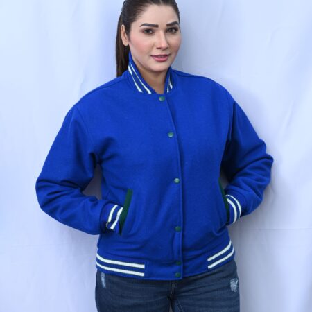 blue womens varsity jacket