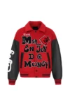 Red And Black Letterman Jacket