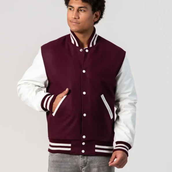 Varsity Jacket Maroon And White