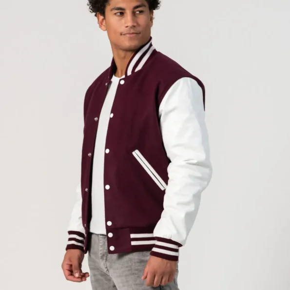 Varsity Jacket Maroon And White