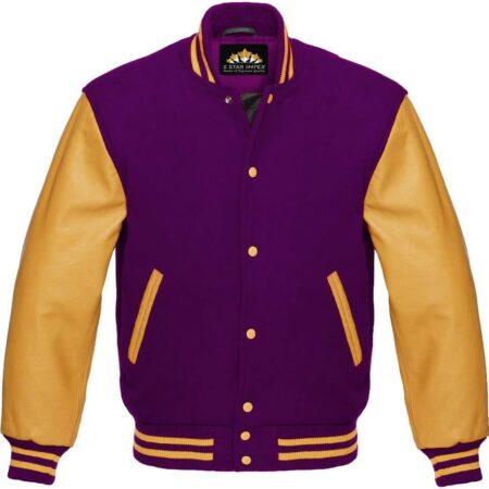 Varsity Jacket Purple And Gold