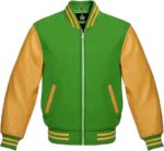 Varsity Jacket green And Gold Yellow