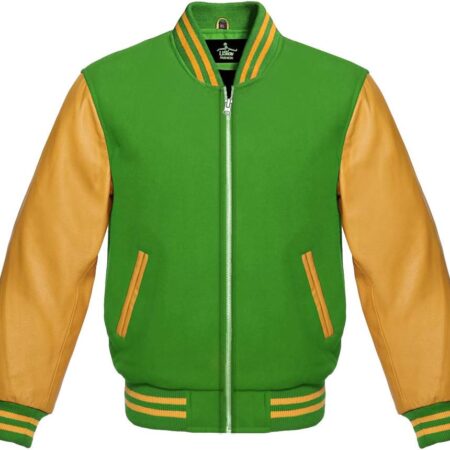 Varsity Jacket green And Gold Yellow