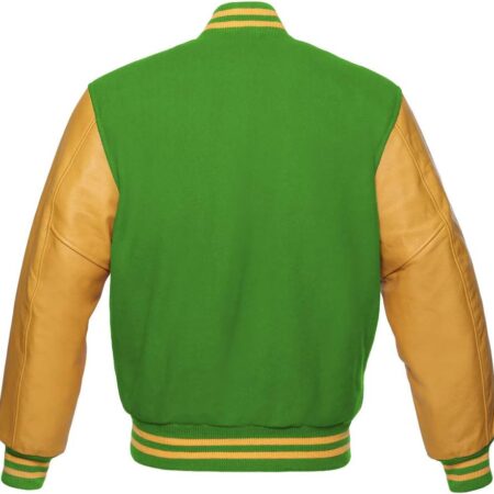 Varsity Jacket green And Gold Yellow