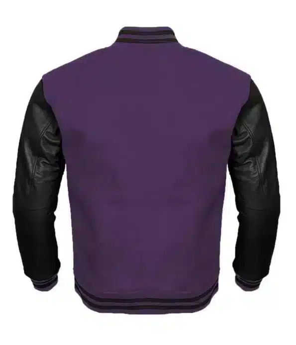 Varsity Jacket Purple Black