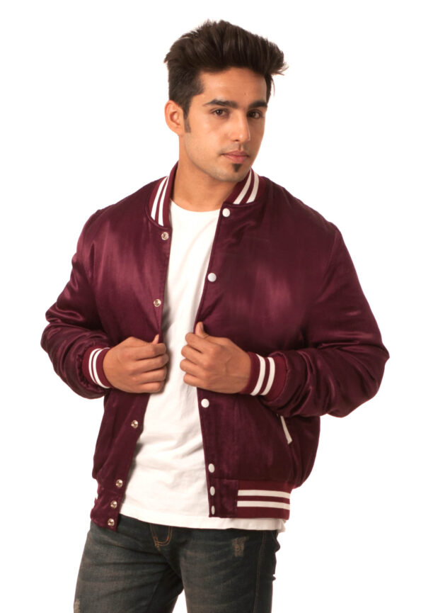 maroon varsity jacket mens