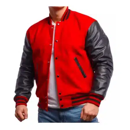 varsity jacket red and black