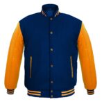 yellow blue varsity jacket