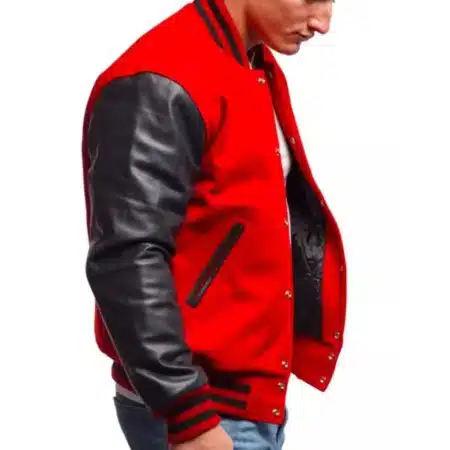 varsity jacket red and black