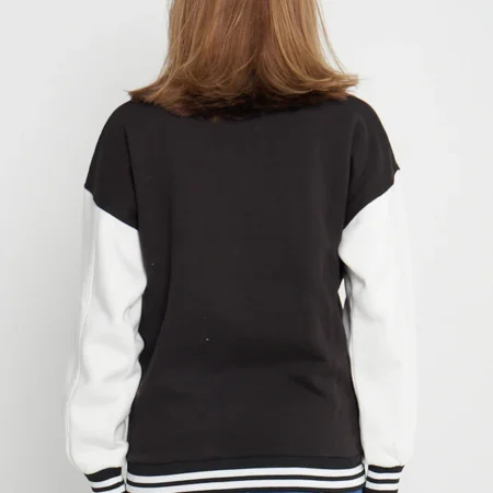 black and white varsity jacket womens