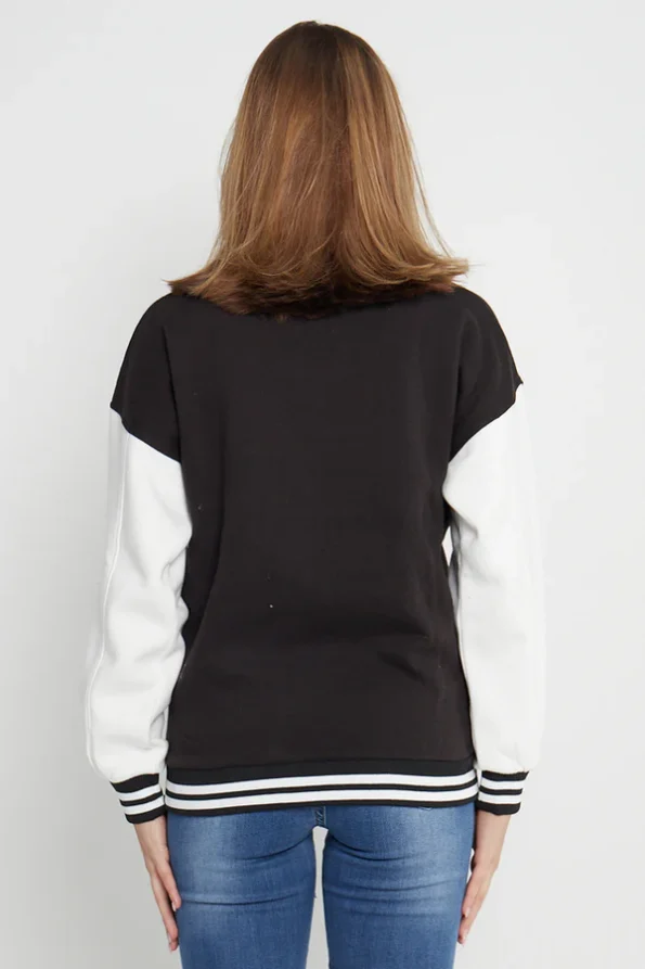 black and white varsity jacket womens