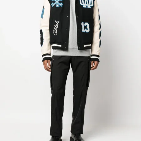 varsity jacket off white