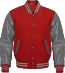 red grey varsity jacket