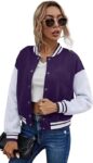 womens purple varsity jacket