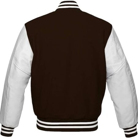 White And Brown Varsity Jacket