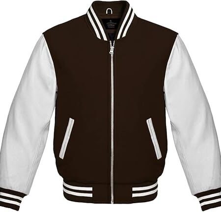 White And Brown Varsity Jacket