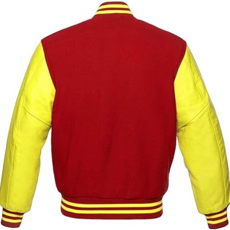 varsity jacket red yellow