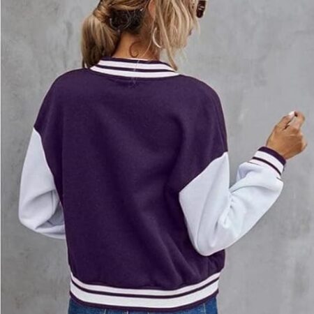 womens purple varsity jacket