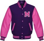 purple pink varsity jacket