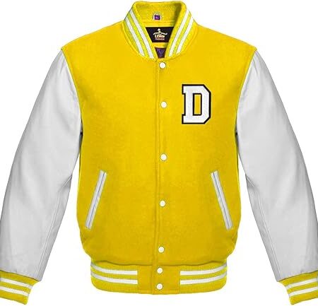 varsity jacket yellow and white